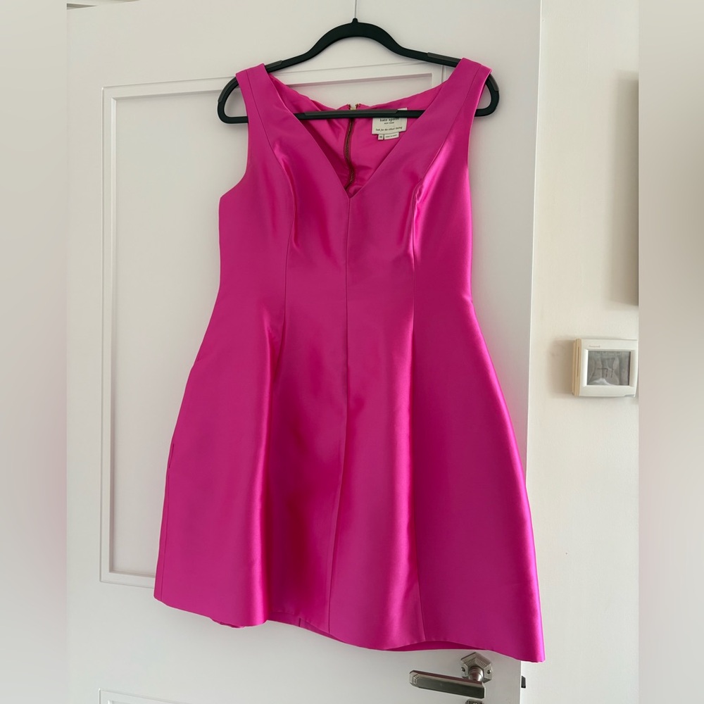 Kate Spade Pink V-Neck A-Line Mini Dress